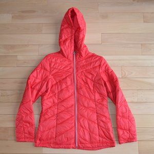 Guess Red Puffer Jacket Hoodie